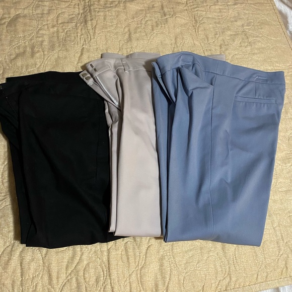 size 8 pant bundle Black, Beige, and Blue - Picture 2 of 12